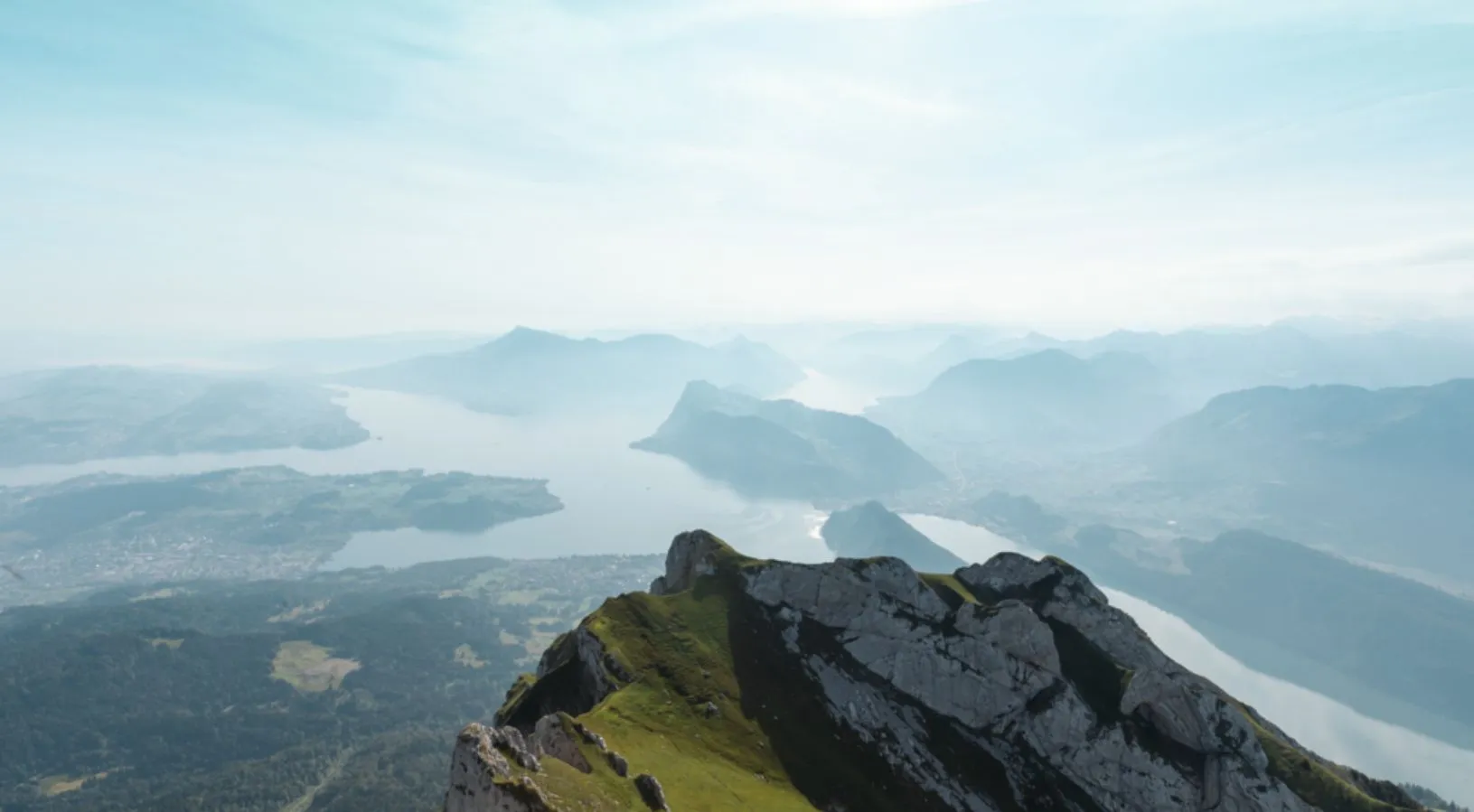 A panoramic view of Mount Pilatus, one of the most beautiful mountains of Switzerland