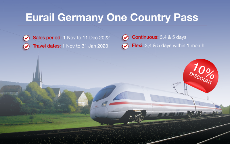 eurail german pass 10% off