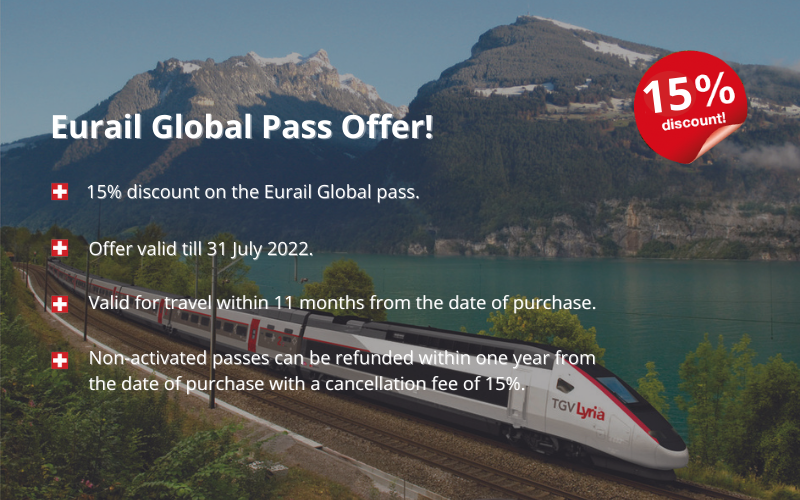 Global Eurail Pass One Pass for 33 Countries